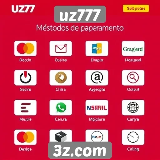 Métodos de pagamento aceitos no uz777